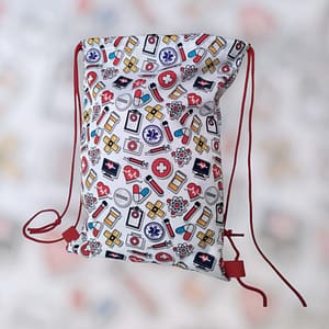 Batůžek z naší dílny s naším designem.